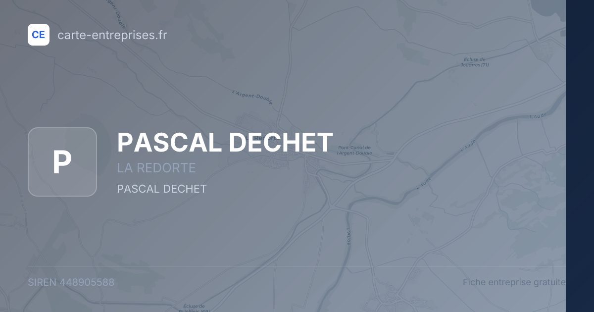 PASCAL DECHET — 448905588 — fiche entreprise