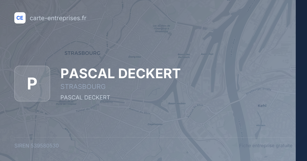 PASCAL DECKERT — 539580530 — fiche entreprise