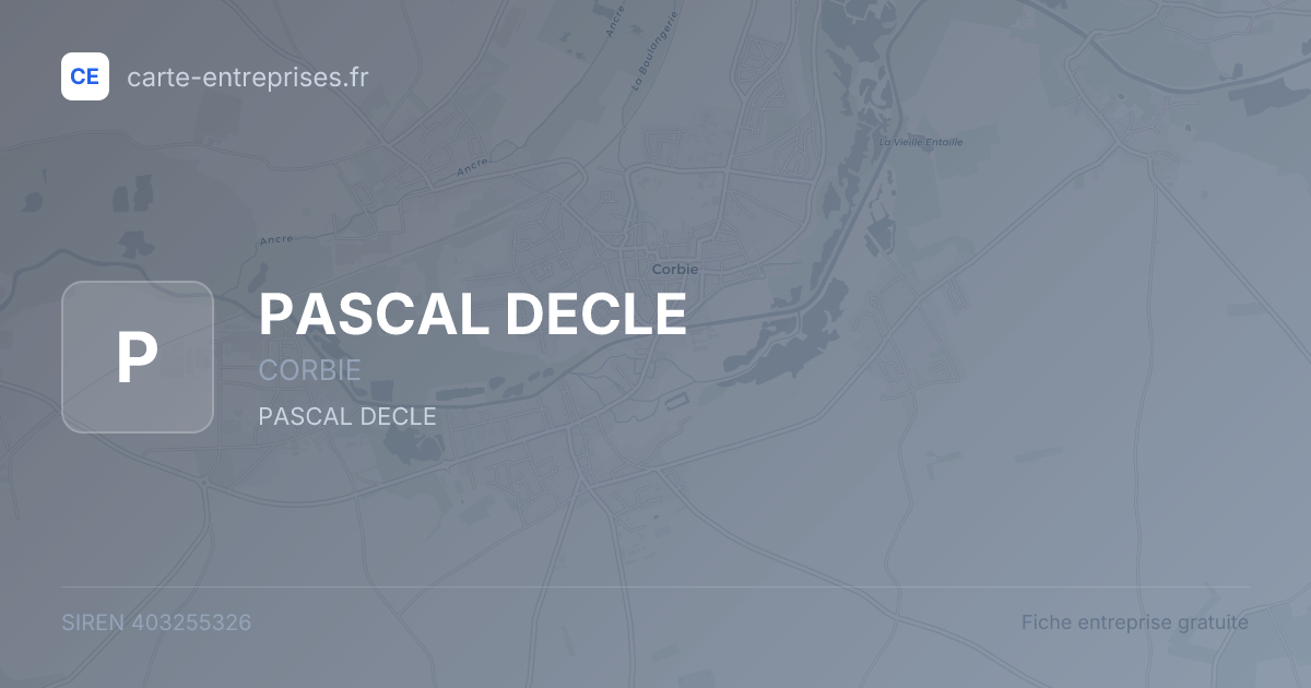 PASCAL DECLE — 403255326 — fiche entreprise