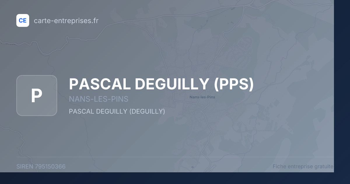 PASCAL DEGUILLY (PPS) — 795150366 — fiche entreprise