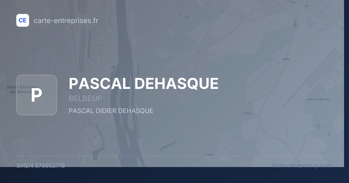 PASCAL DEHASQUE — 379852718 — fiche entreprise