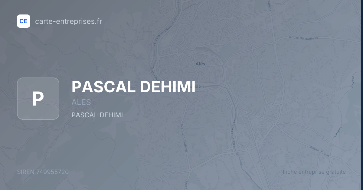 PASCAL DEHIMI — 749955720 — fiche entreprise