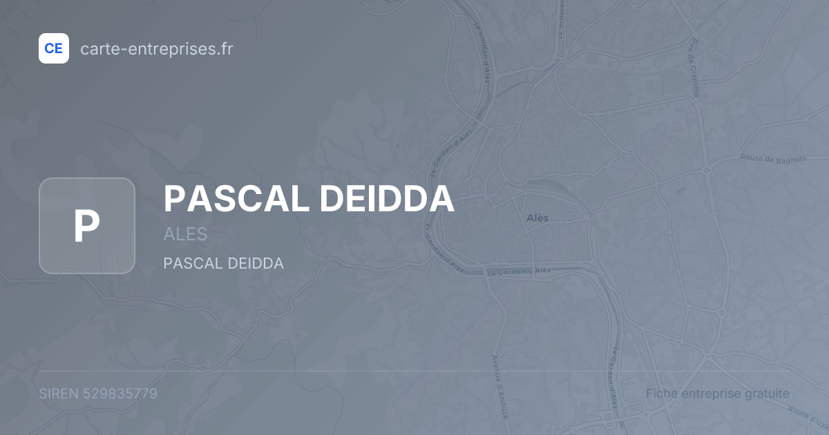 PASCAL DEIDDA — 529835779 — fiche entreprise