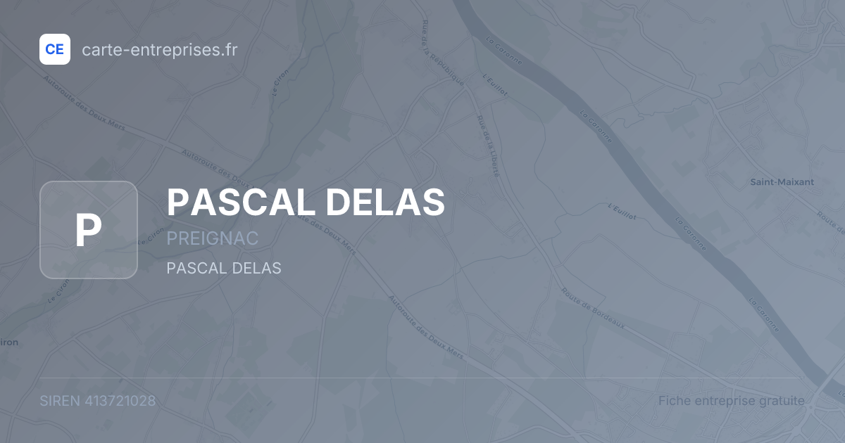 PASCAL DELAS — 413721028 — fiche entreprise