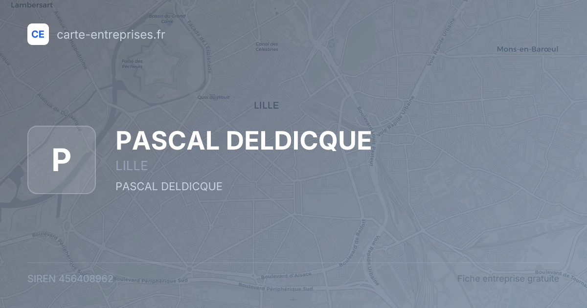 PASCAL DELDICQUE — 456408962 — fiche entreprise