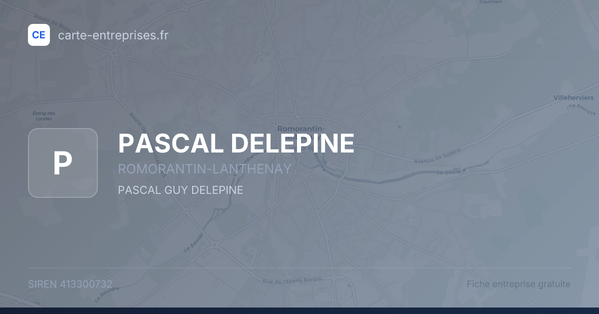 PASCAL DELEPINE — 413300732 — fiche entreprise