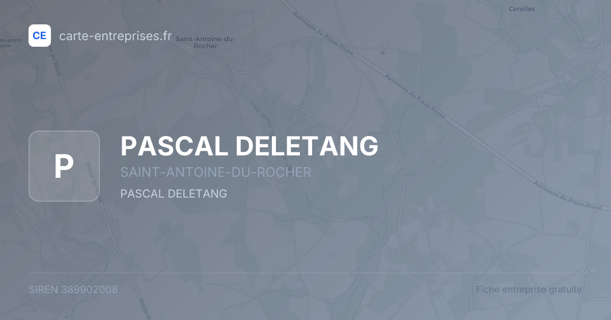 PASCAL DELETANG — 389902008 — fiche entreprise