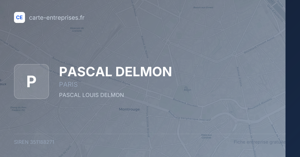 PASCAL DELMON — 351188271 — fiche entreprise