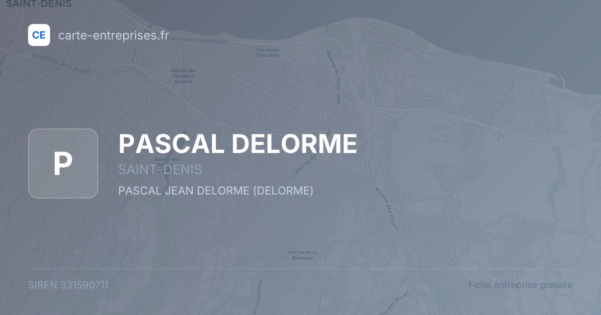 PASCAL DELORME — 331590711 — fiche entreprise