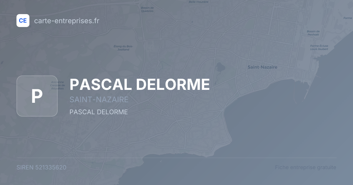 PASCAL DELORME — 521335620 — fiche entreprise