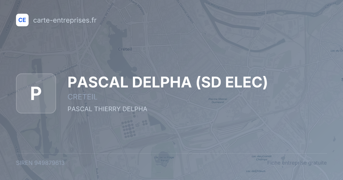 PASCAL DELPHA (SD ELEC) — 949879613 — fiche entreprise