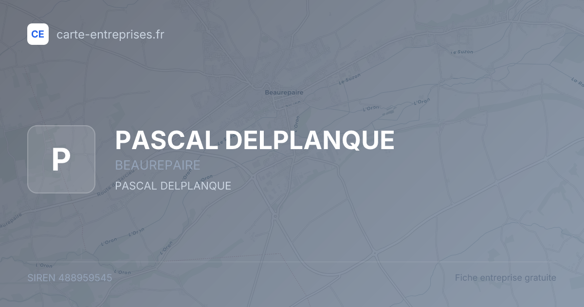 PASCAL DELPLANQUE — 488959545 — fiche entreprise