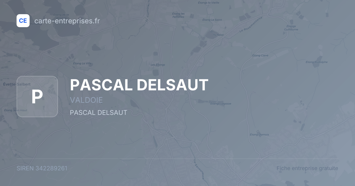 PASCAL DELSAUT — 342289261 — fiche entreprise