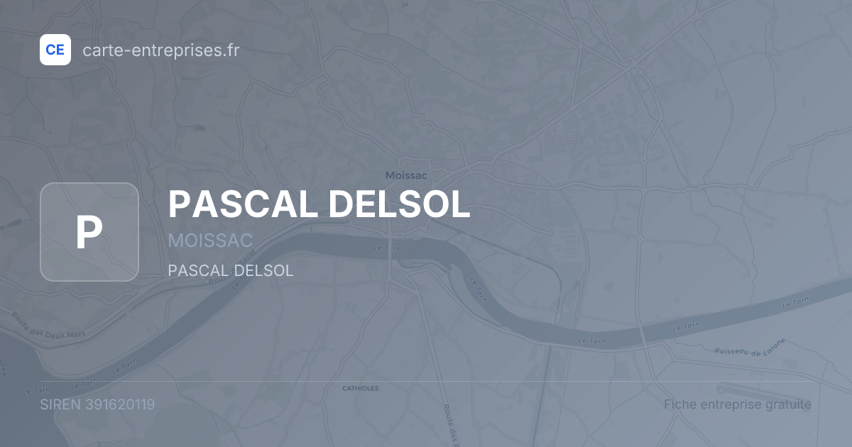 PASCAL DELSOL — 391620119 — fiche entreprise