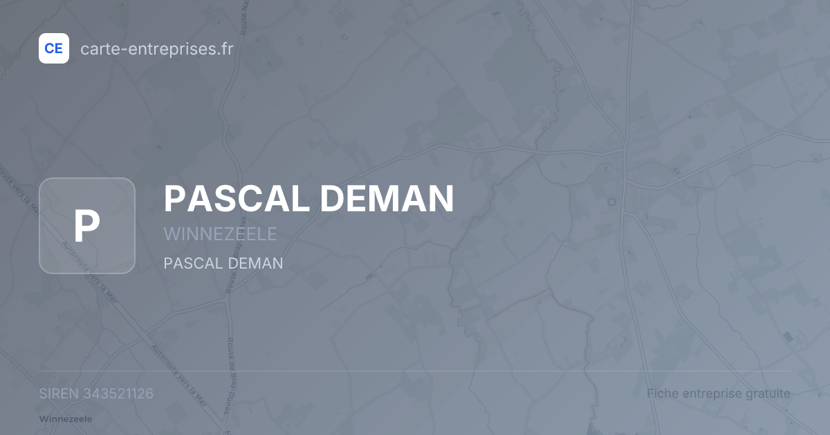 PASCAL DEMAN — 343521126 — fiche entreprise