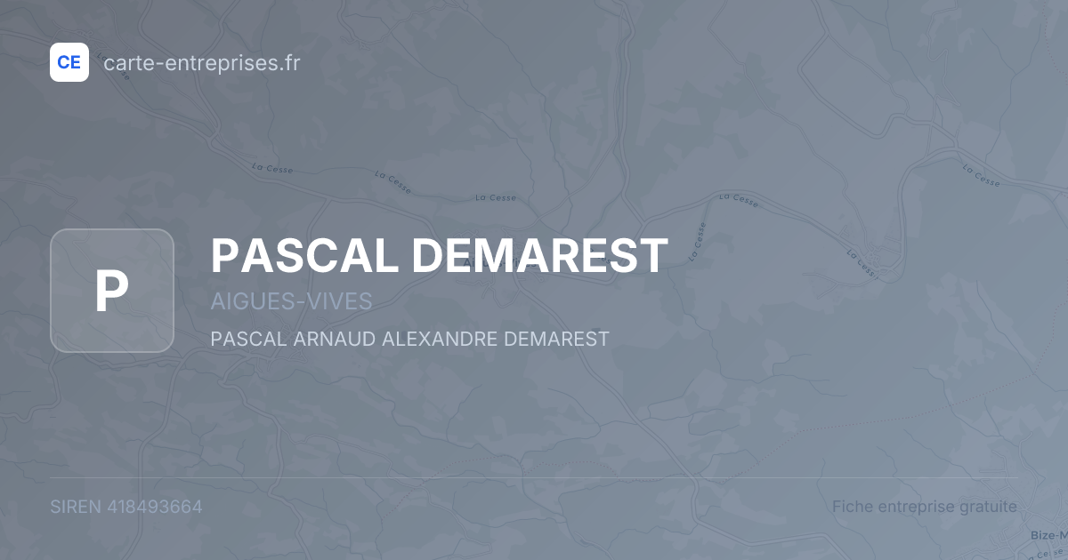 PASCAL DEMAREST — 418493664 — fiche entreprise