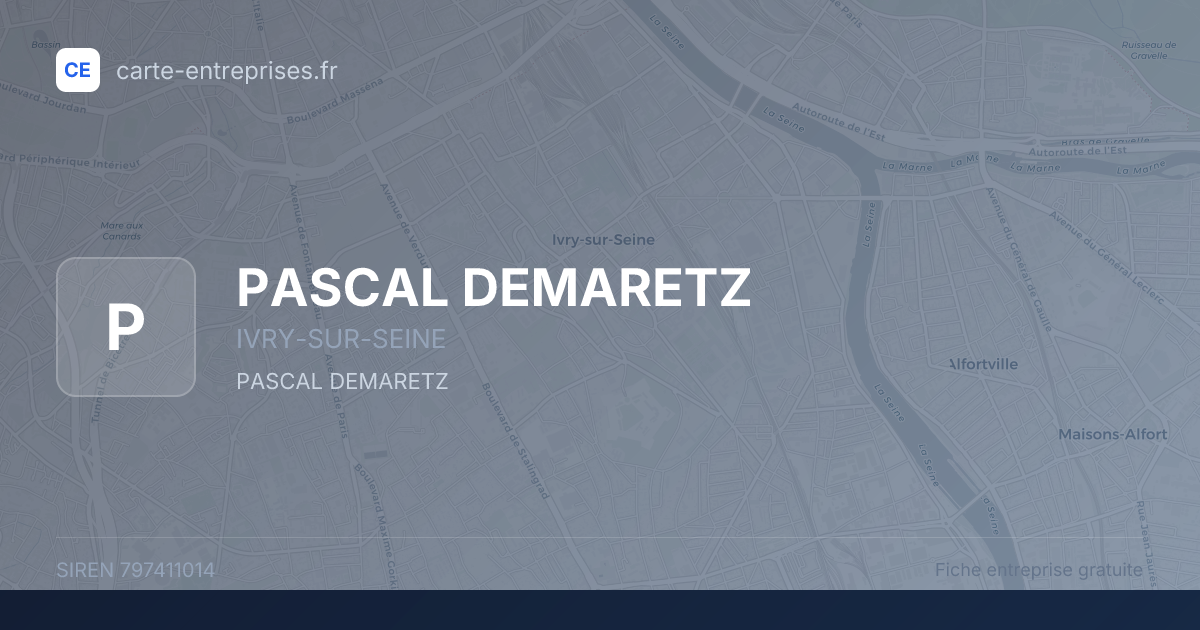 PASCAL DEMARETZ — 797411014 — fiche entreprise