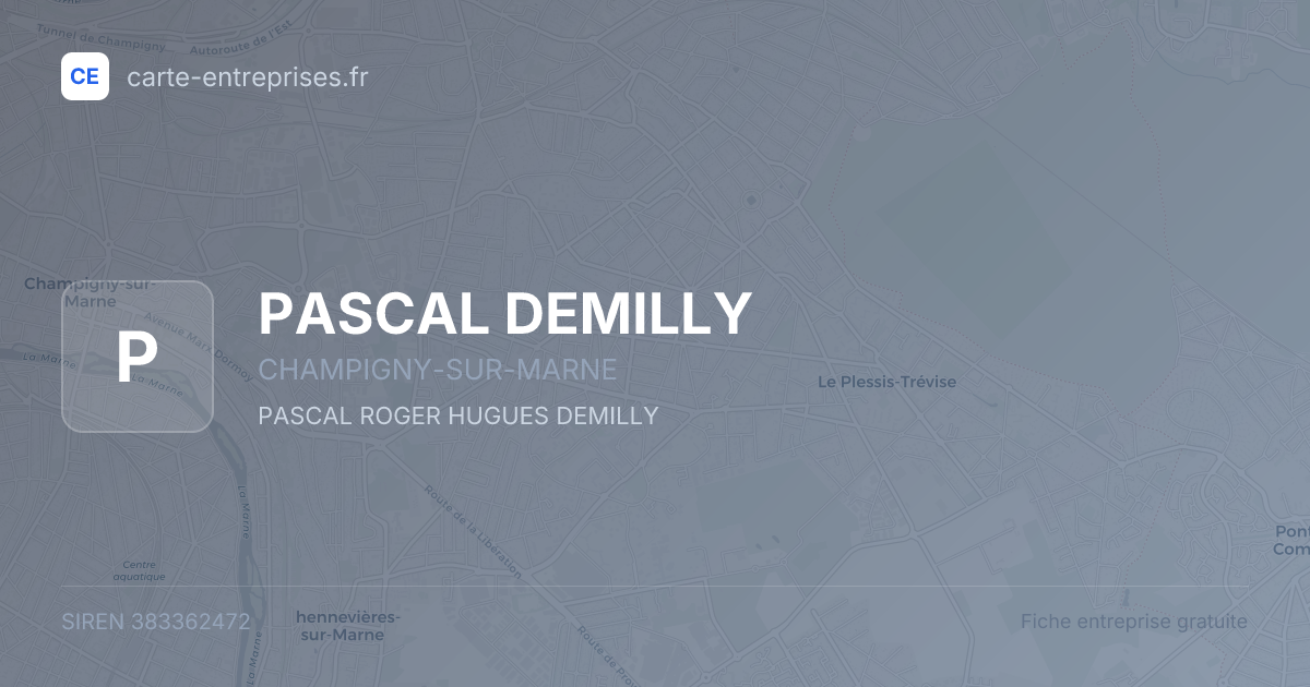 PASCAL DEMILLY — 383362472 — fiche entreprise