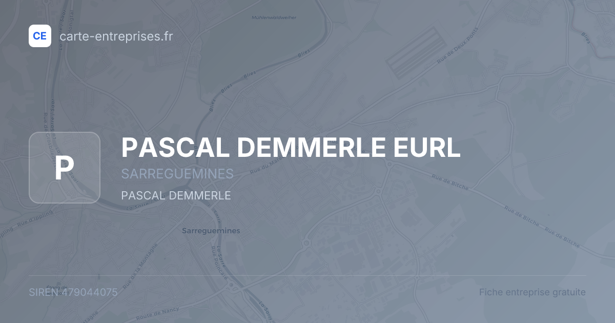 PASCAL DEMMERLE EURL — 479044075 — fiche entreprise