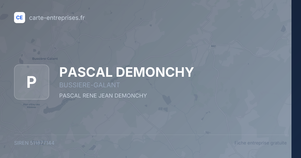 PASCAL DEMONCHY — 511877144 — fiche entreprise