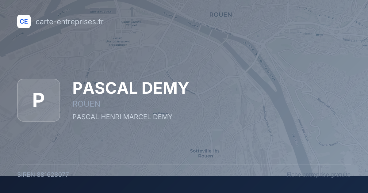 PASCAL DEMY — 881628077 — fiche entreprise