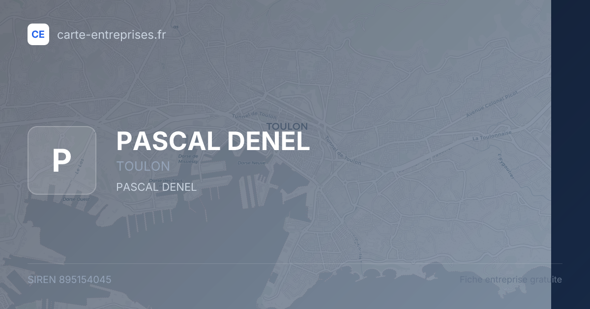 PASCAL DENEL — 895154045 — fiche entreprise