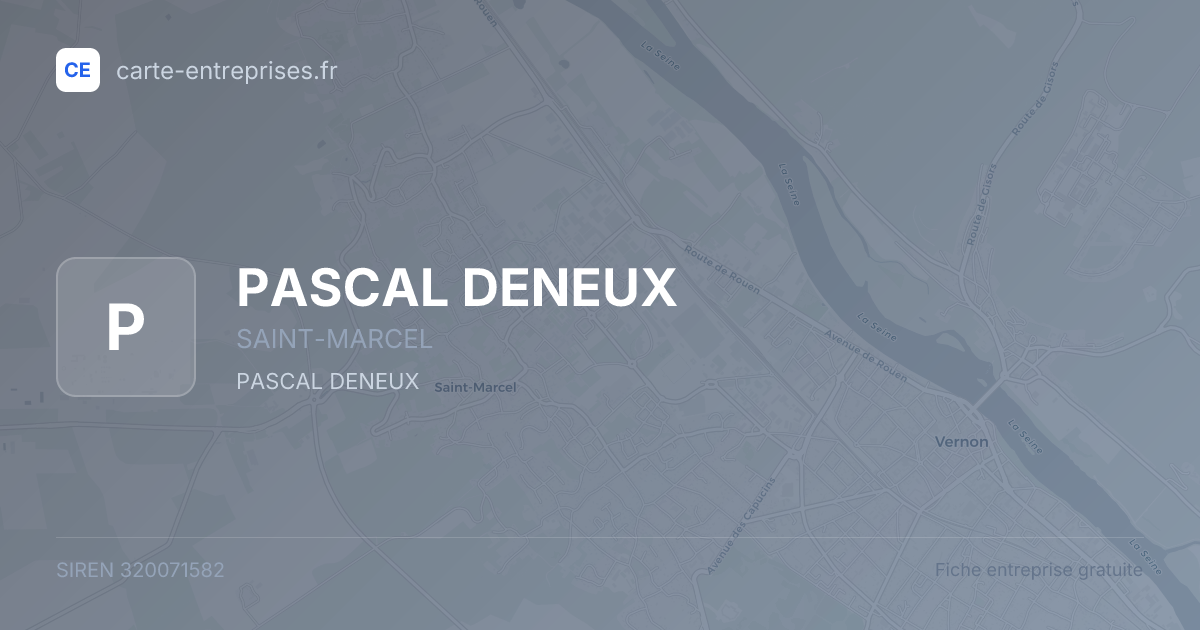 PASCAL DENEUX — 320071582 — fiche entreprise