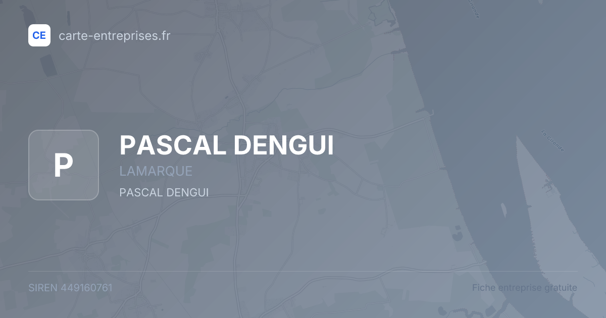 PASCAL DENGUI — 449160761 — fiche entreprise