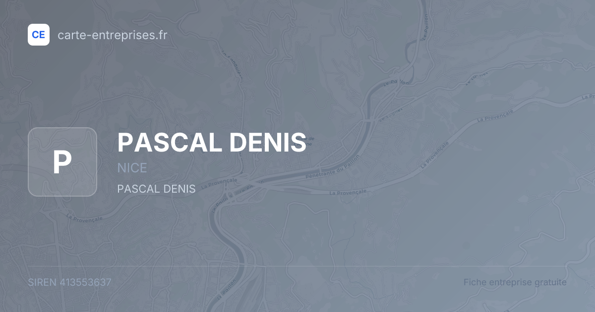 PASCAL DENIS — 413553637 — fiche entreprise