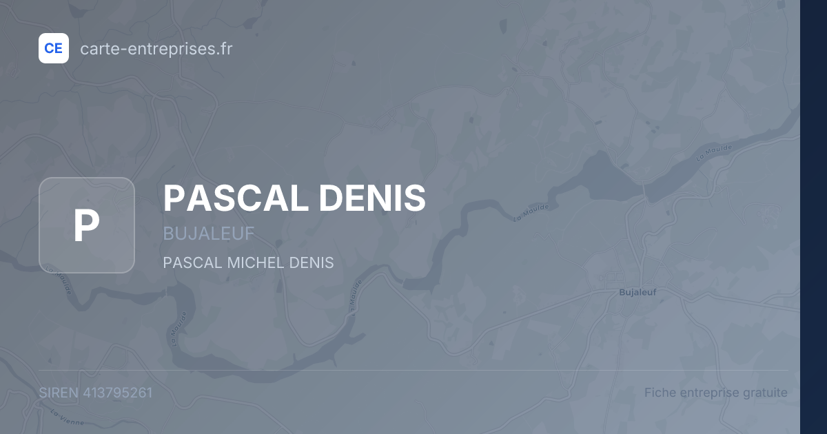 PASCAL DENIS — 413795261 — fiche entreprise