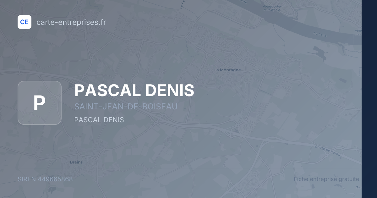 PASCAL DENIS — 449665868 — fiche entreprise