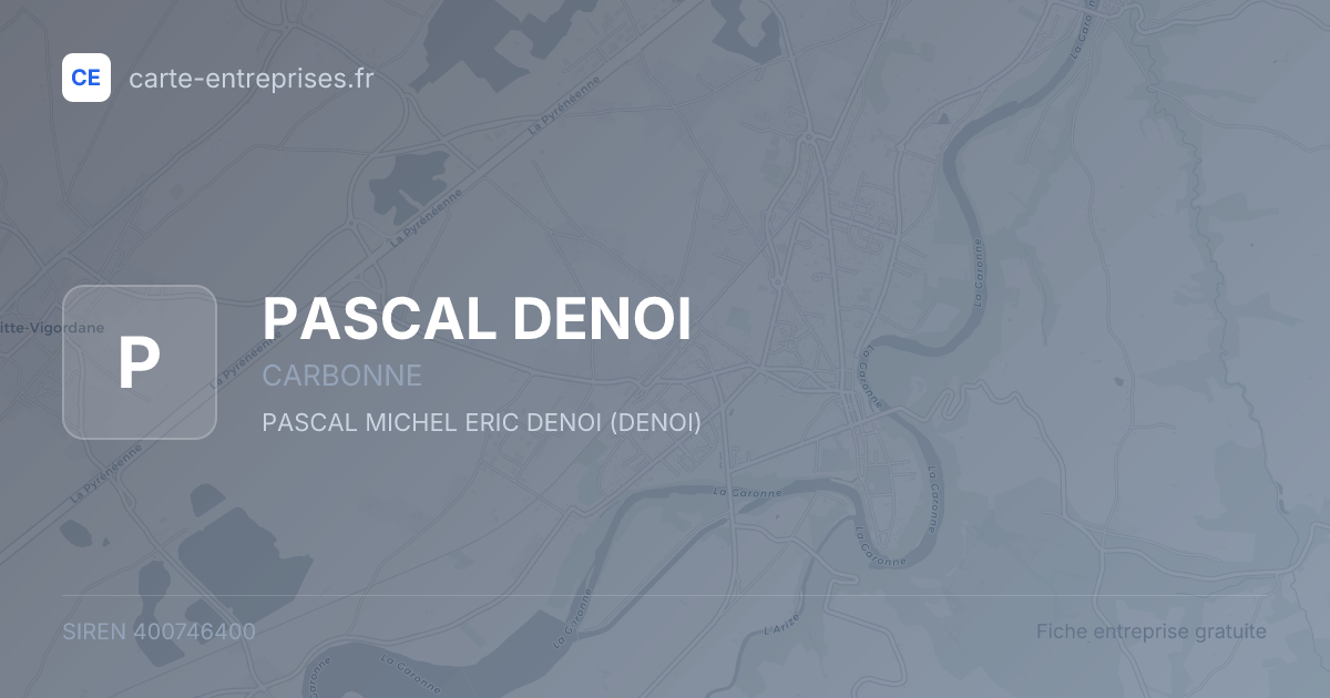 PASCAL DENOI — 400746400 — fiche entreprise