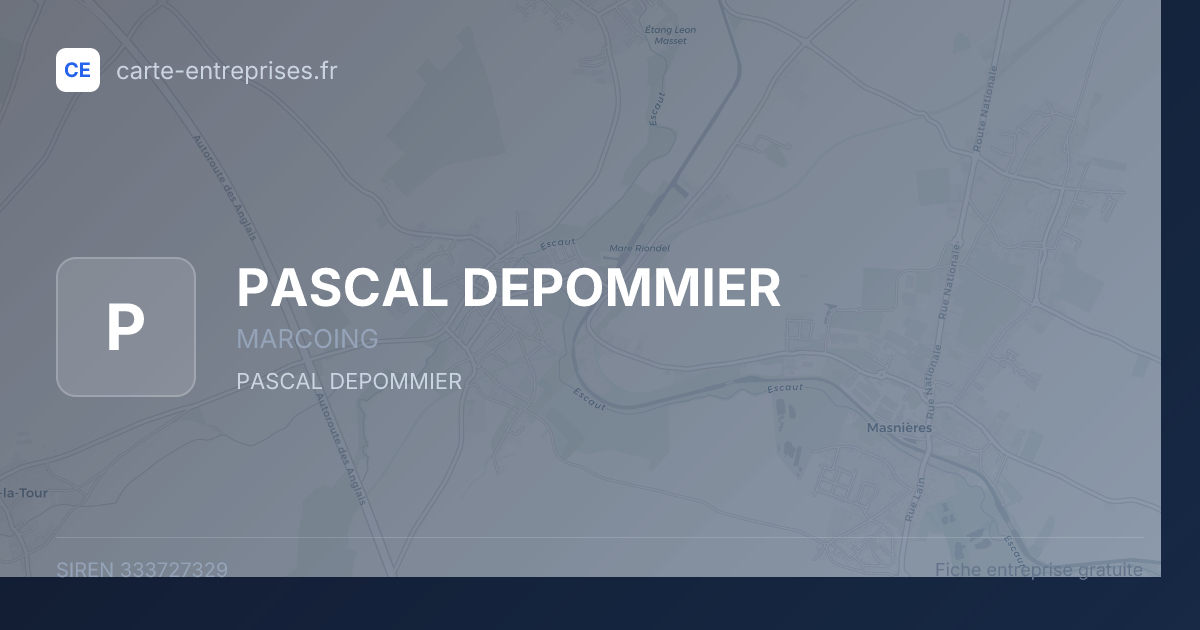 PASCAL DEPOMMIER — 333727329 — fiche entreprise