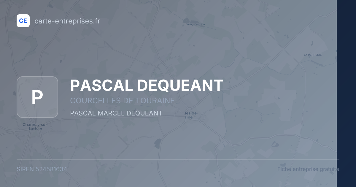 PASCAL DEQUEANT — 524581634 — fiche entreprise