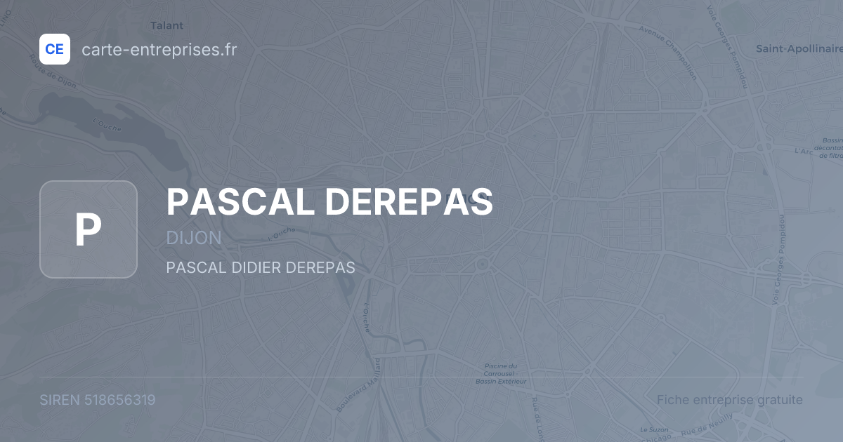 PASCAL DEREPAS — 518656319 — fiche entreprise