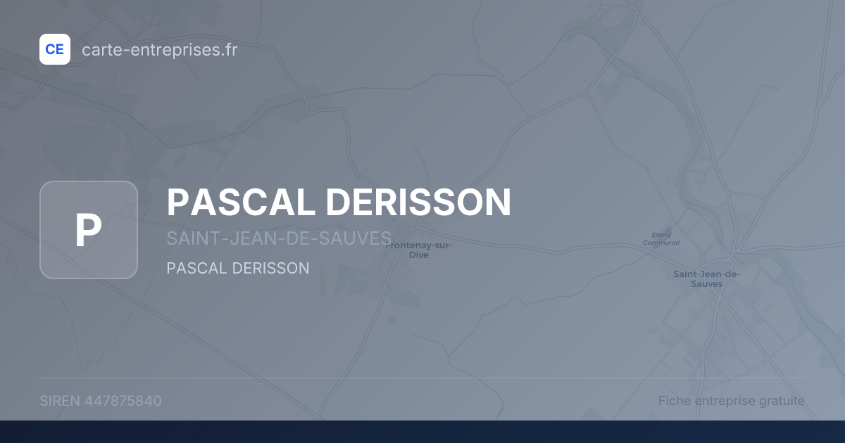 PASCAL DERISSON — 447875840 — fiche entreprise