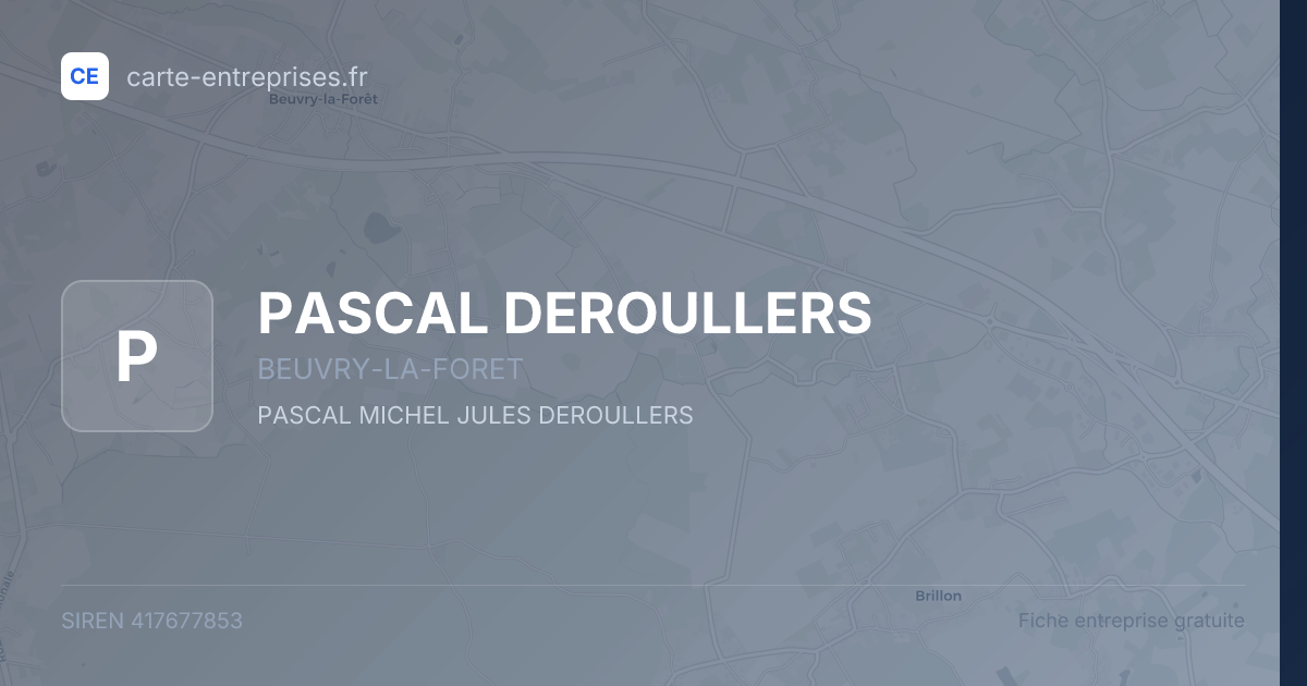 PASCAL DEROULLERS — 417677853 — fiche entreprise
