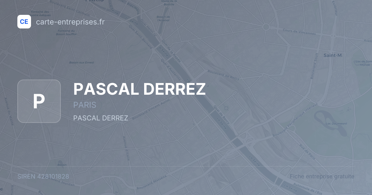 PASCAL DERREZ — 428101828 — fiche entreprise