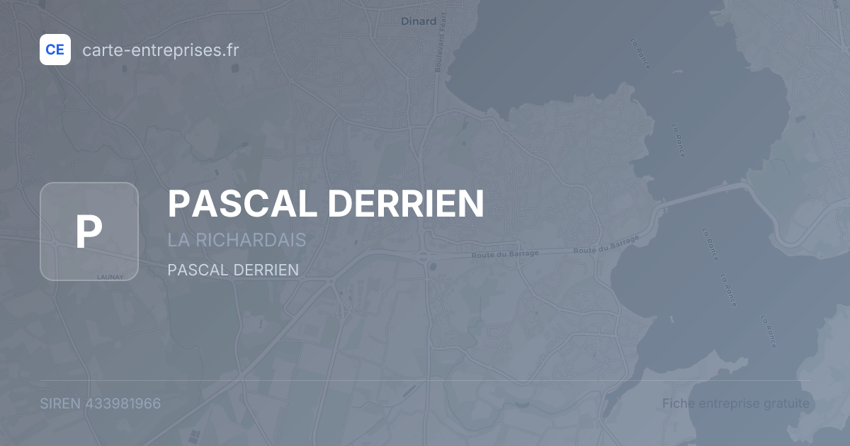 PASCAL DERRIEN — 433981966 — fiche entreprise