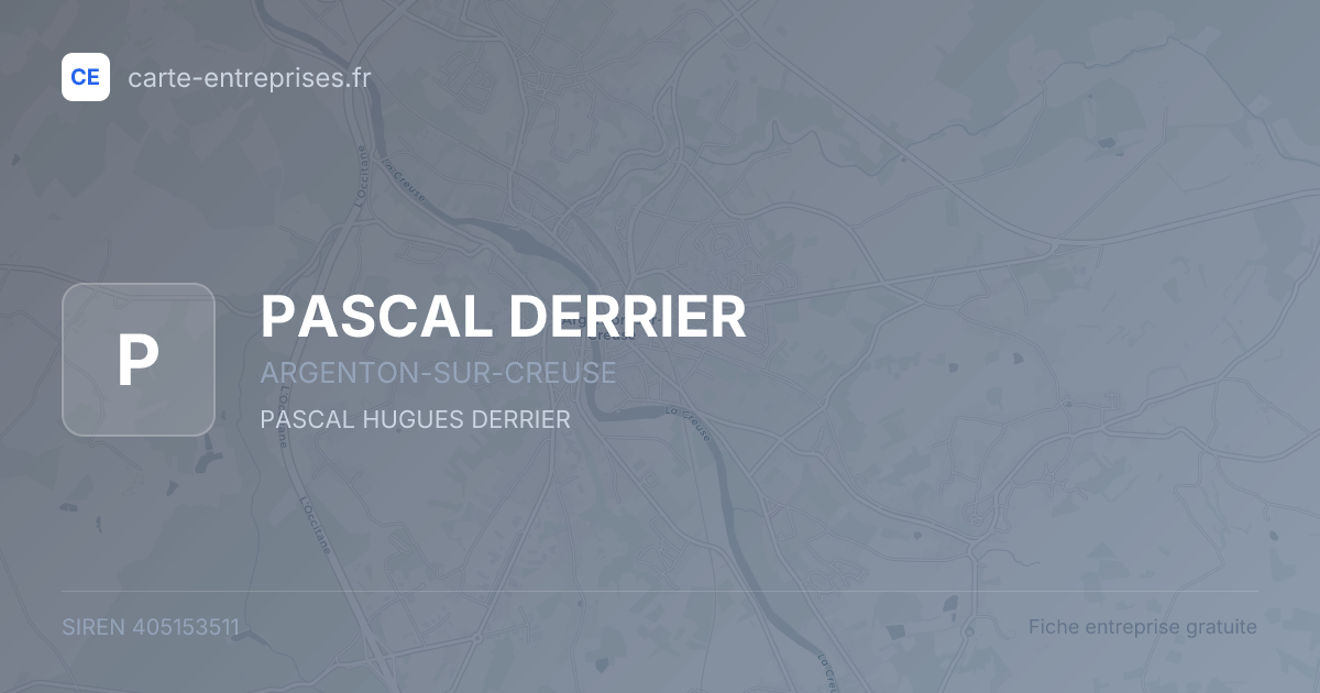 PASCAL DERRIER — 405153511 — fiche entreprise