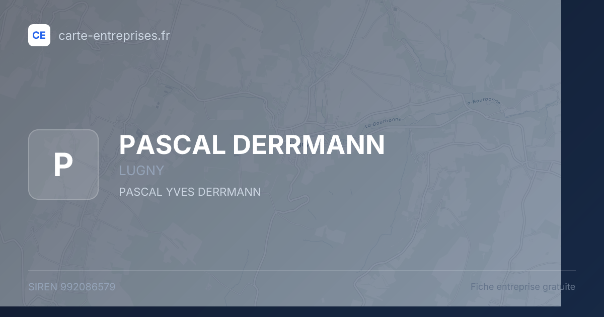 PASCAL DERRMANN — 992086579 — fiche entreprise