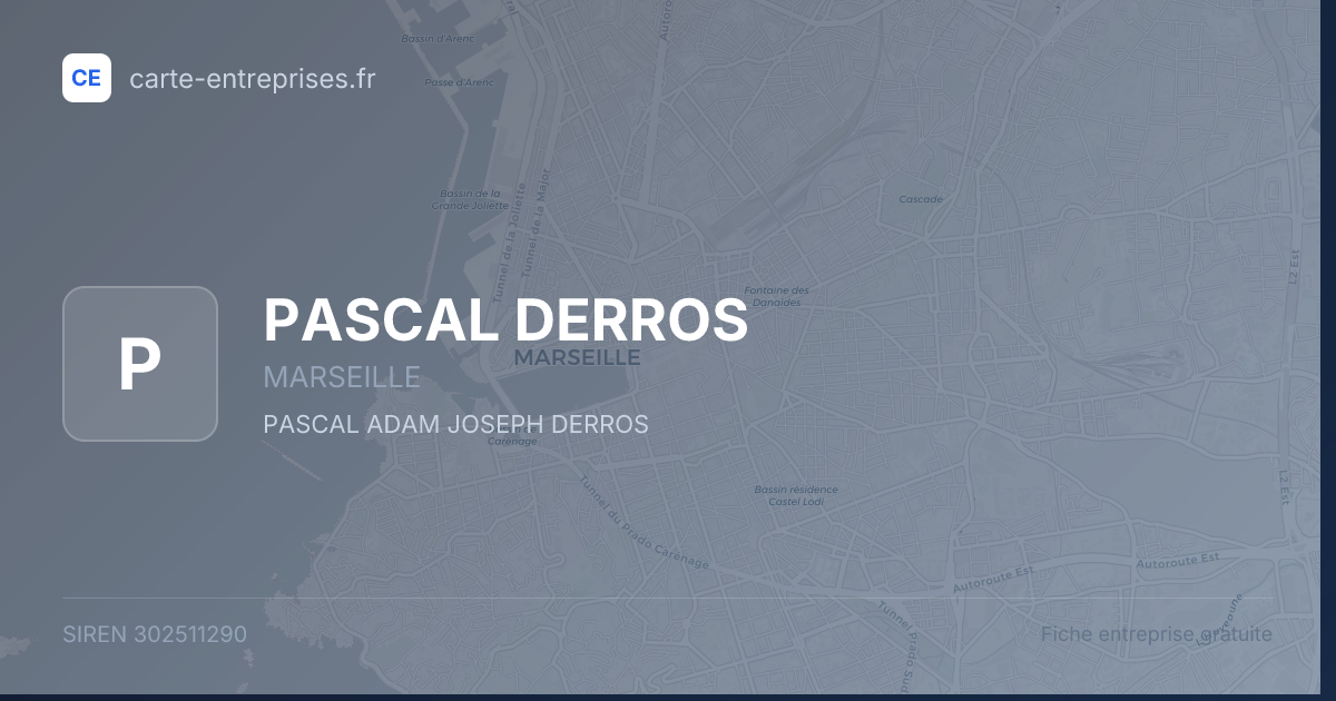 PASCAL DERROS — 302511290 — fiche entreprise
