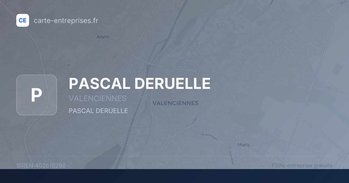 PASCAL DERUELLE — 402516298 — fiche entreprise