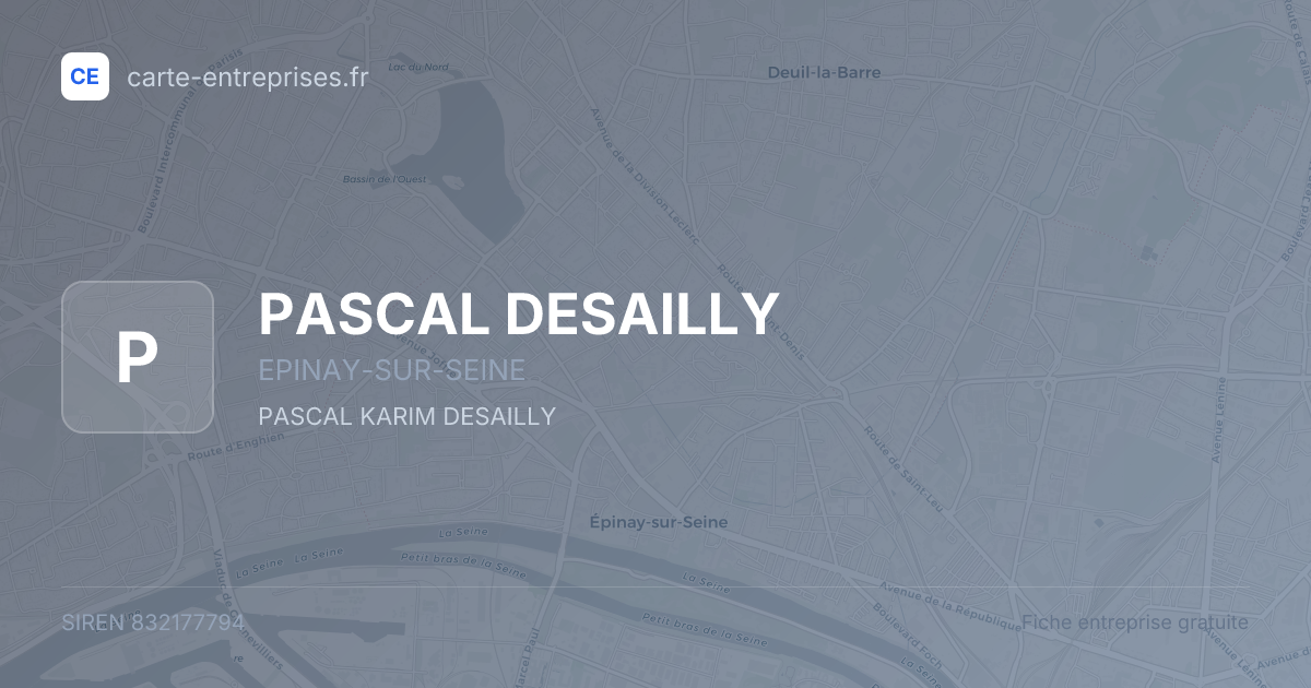 PASCAL DESAILLY — 832177794 — fiche entreprise