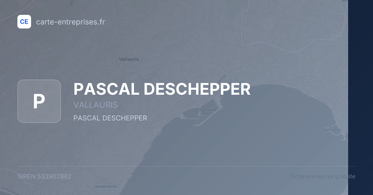 PASCAL DESCHEPPER — 533902862 — fiche entreprise