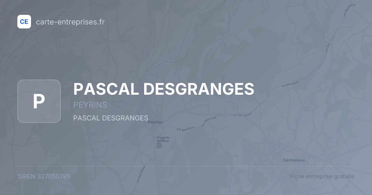 PASCAL DESGRANGES — 327050795 — fiche entreprise