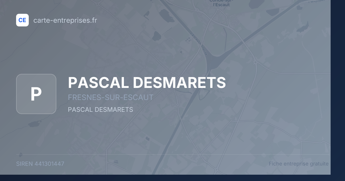 PASCAL DESMARETS — 441301447 — fiche entreprise