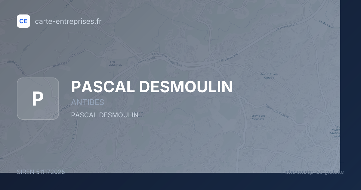 PASCAL DESMOULIN — 511172025 — fiche entreprise