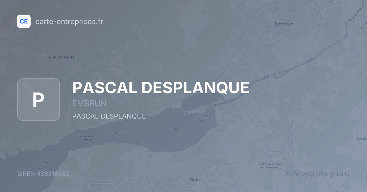 PASCAL DESPLANQUE — 438616682 — fiche entreprise