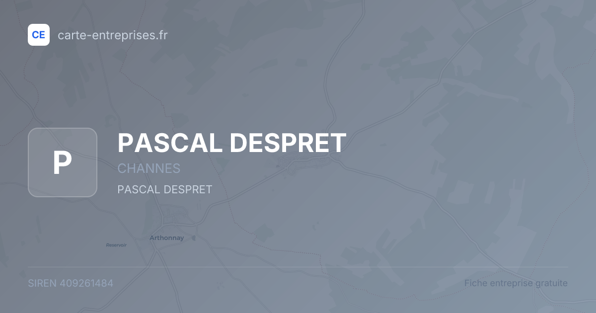 PASCAL DESPRET — 409261484 — fiche entreprise